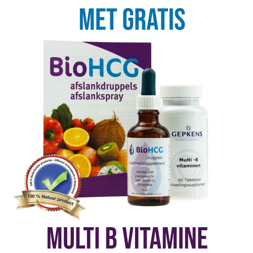 Bio HCG Druppels 50ml plus Multi-B vitamine 60 tabletten Bio HCG Druppels 50ml plus Multi-B vitamine 60 tabletten