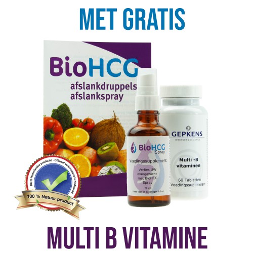 Bio HCG Spray 50 ml plus Multi-B 60 tabletten Bio HCG Spray 50 ml plus Multi-B 60 tabletten